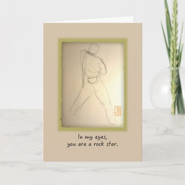 Rock Star For Him Birthday Card (Front)