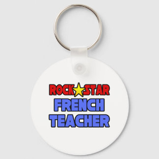 Rock Star French Teacher Keychain