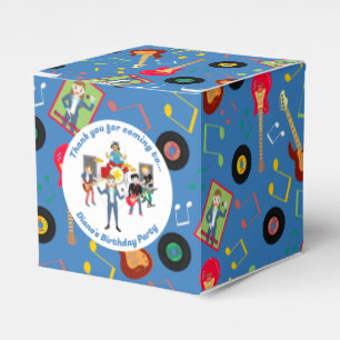 Rock Star Girl Band Birthday Party Favor Box