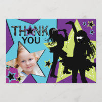 Rock Star Girl Band Thank You Aqua Green