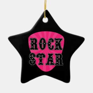 Rock Star Guitar Pick Ceramic Ornament