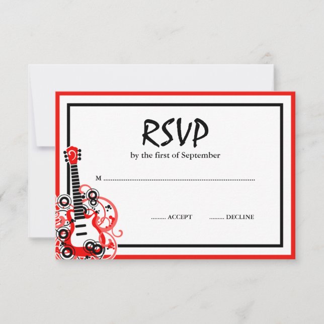 Rock Star Guitare Rouge Noir RSVP (Devant)