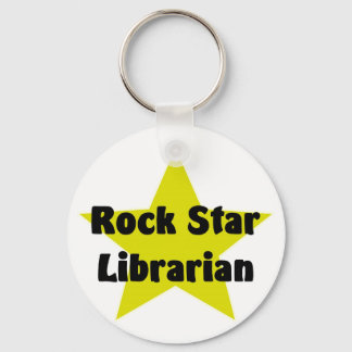 Rock Star Librarian Keychain