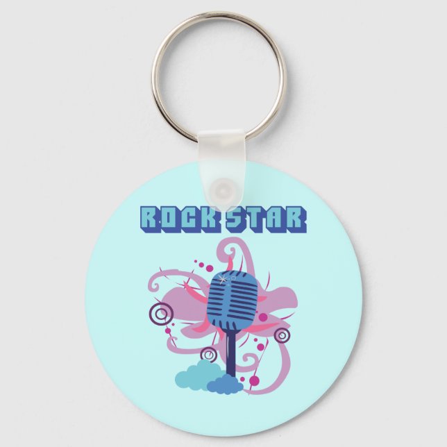 Rock Star Microphone Keychain (Front)