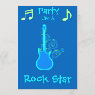 Rock Star Party Invitations
