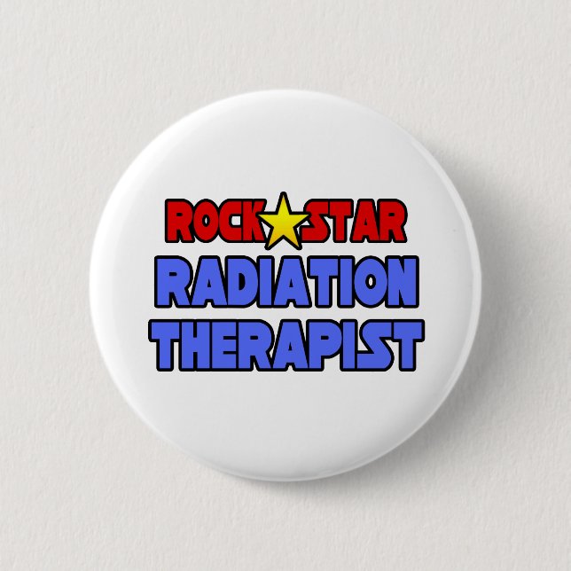 Rock Star Radiation Therapist 2 Inch Round Button (Front)