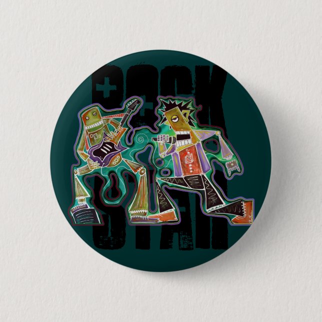 ROCK STAR ROBOT Button (Front)