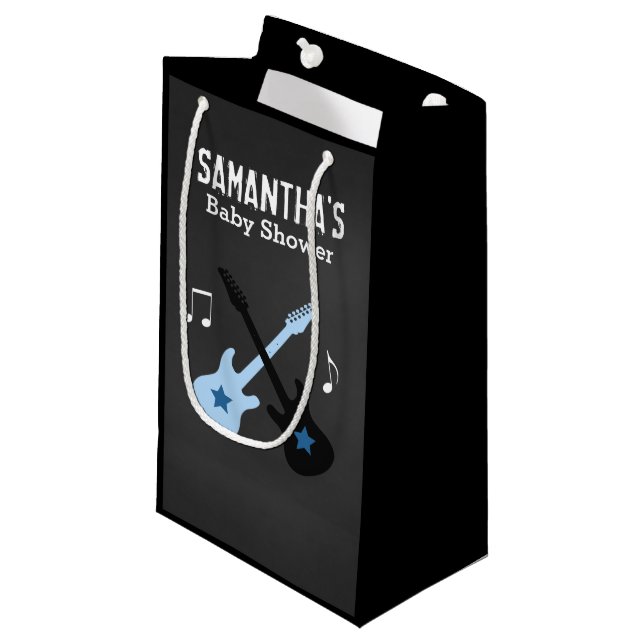 Rock Star Rock a Bye Baby Shower Gift Bag (Front Angled)