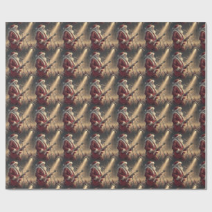 Rock Star Santa Wrapping Paper
