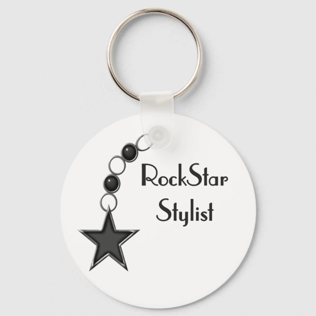 Rock Star Stylist Keychain (Front)