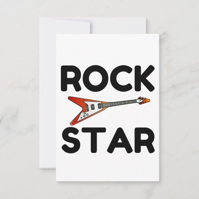 Rock Star Thank You Card (Front)