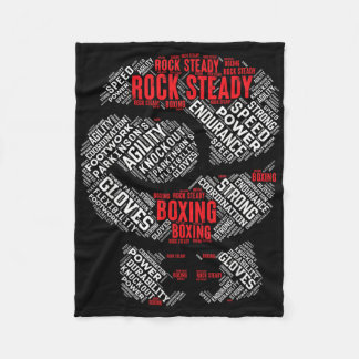 Rock Steady Boxing Glove Parkinsons  Fleece Blanket