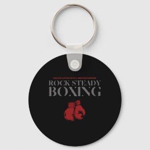 Rock Steady Boxing Gloves With A Greater Purpose P Keychain