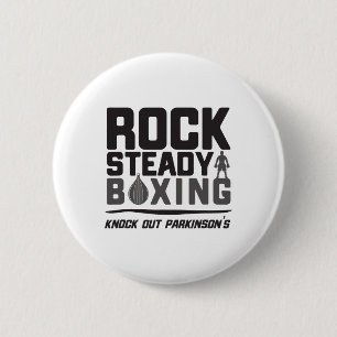Rock Steady Boxing Knock Out Parkinson's  2 Inch Round Button