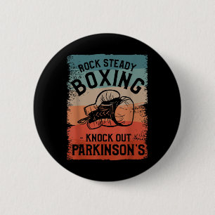 Rock Steady Boxing Knock Out Parkinsons Awareness  2 Inch Round Button