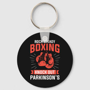 Rock Steady Boxing Knock Out Parkinson's Boxer Keychain