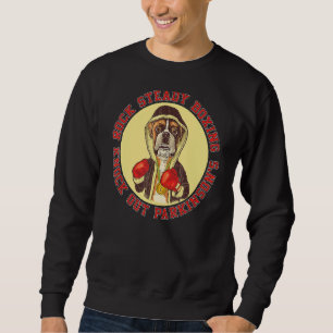 Rock Steady Boxing Parkinson S Boxer Dog With Red Sweatshirt