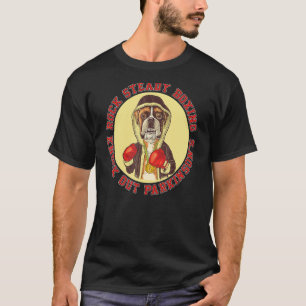 Rock Steady Boxing Parkinson S Boxer Dog With Red T-Shirt