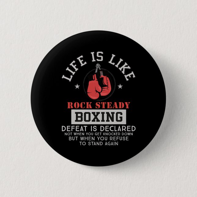 Rock Steady Boxing Parkinson's 2  Inch Round Button (Front)
