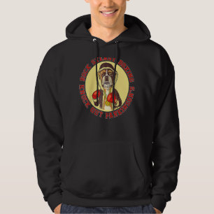 Rock Steady Boxing Parkinson's  Boxer Dog With Red Hoodie
