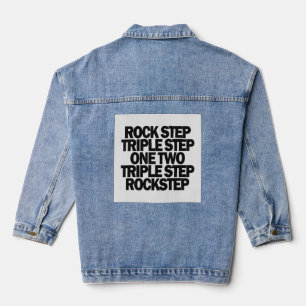 Rock Step Triple Step, Lindy Hop Dancer Denim Jacket