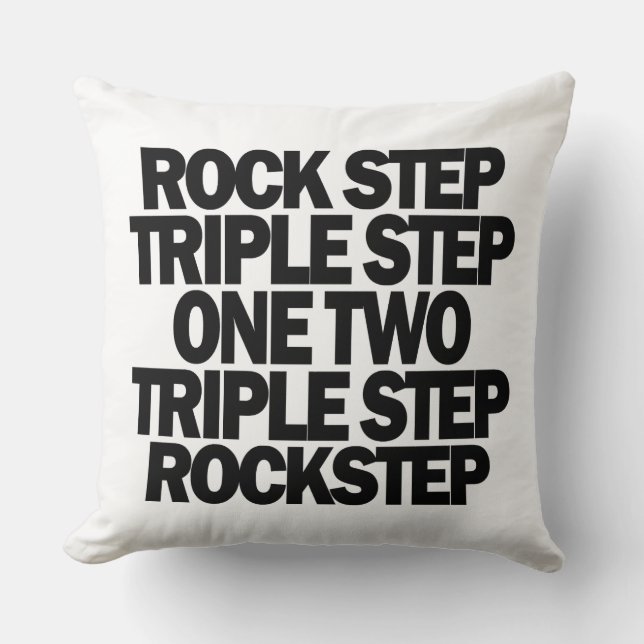 Rock Step Triple Step, Lindy Hop Dancer Throw Pillow (Front)