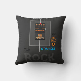 RoCk Stronger heavy metal Throw Pillow