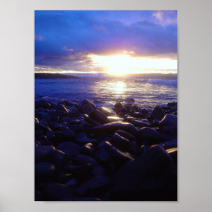 rock sunset poster