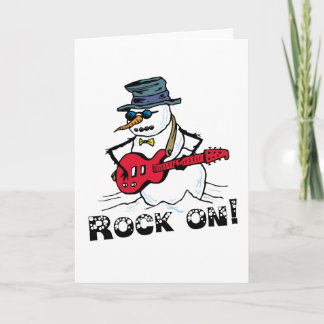 Rock Sur Les Cartes De Snowman