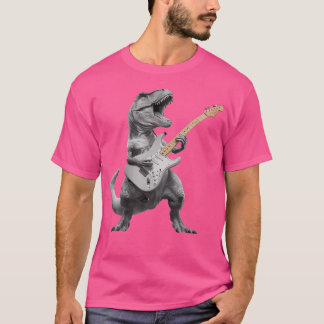 Rock T Rex Dinosaur Playing Guitar T-Shirt