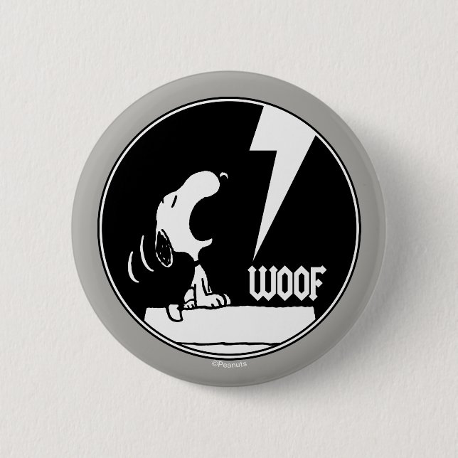 Rock Tees | Snoopy Howling 2 Inch Round Button (Front)