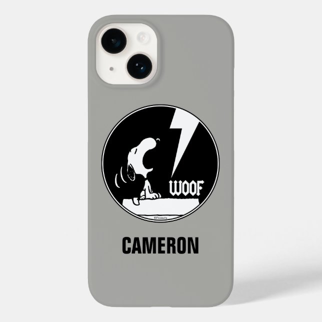 Rock Tees | Snoopy Howling | Add Your Name Case-Mate iPhone Case (Back)