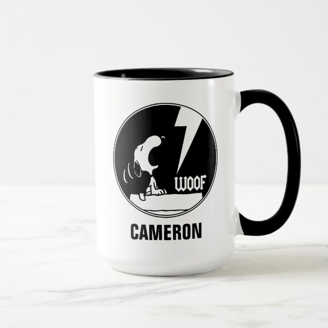 Rock Tees | Snoopy Howling | Add Your Name Mug (Right)