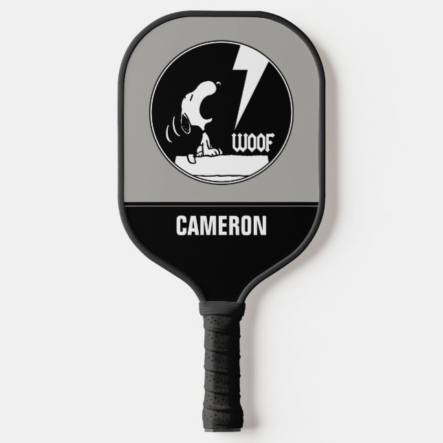 Rock Tees | Snoopy Howling | Add Your Name Pickleball Paddle (Front)