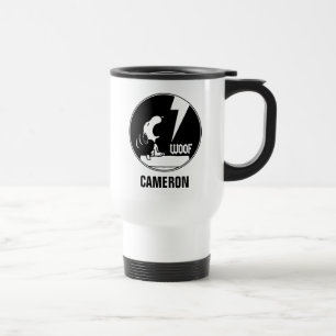 Rock Tees Snoopy Howling Add Your Name Travel Mug