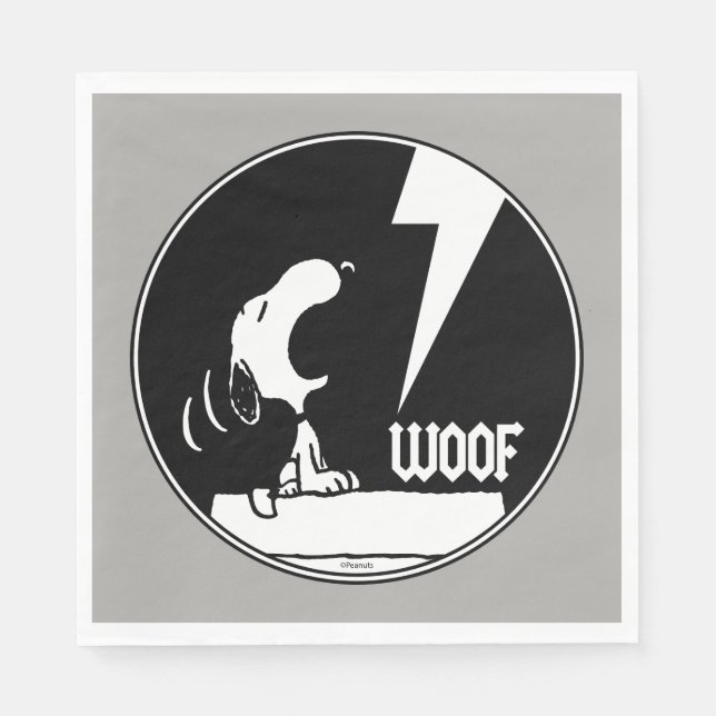Rock Tees | Snoopy Howling Napkin (Front)