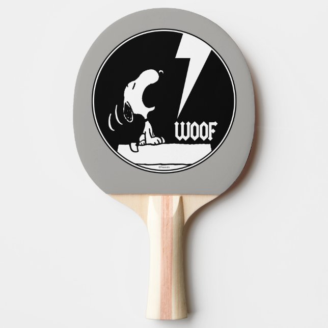 Rock Tees | Snoopy Howling Ping Pong Paddle (Front)