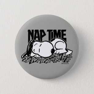 Rock Tees   Snoopy Nap Time 2 Inch Round Button