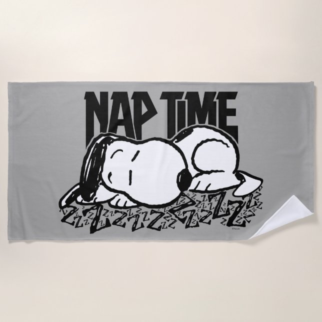 Rock Tees | Snoopy Nap Time Beach Towel (Front)