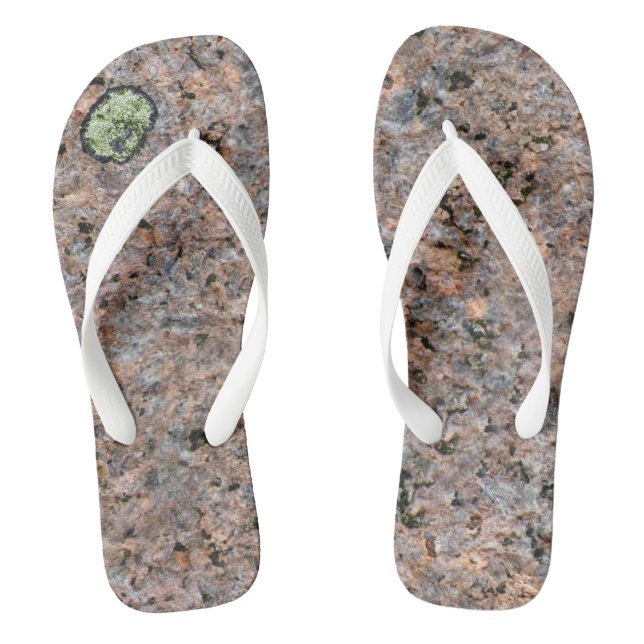 Rock Texture Geology Photo Flip Flops (Footbed)