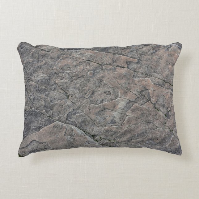 Rock texture stone surface accent pillow (Front)