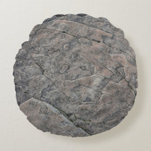 Rock texture stone surface round pillow