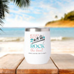 Rock The Boat Bachelorette Party<br><div class="desc">Toast to love, laughter, and happily ever after with these chic Bachelorette Party Bridesmaid Wine Tumbler gifts.
Perfect for your bride squad, featuring a sleek design, with the quote: "we're just here to rock the boat". Cheers to memories that last forever. Add your name.</div>