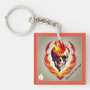 "Rock The Flames" Keychain
