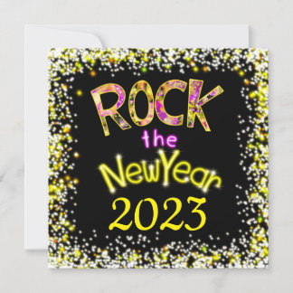 Rock the New Year Fun Rockin’ Party Invitations