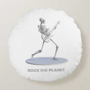Rock The Planet Round Pillow