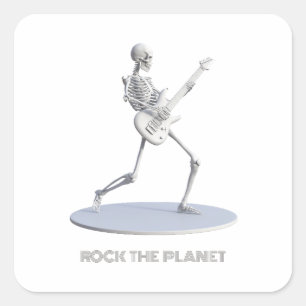 Rock The Planet Square Sticker