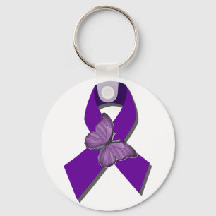 Rock the Ribbon Fibromyalgia Support Keychain
