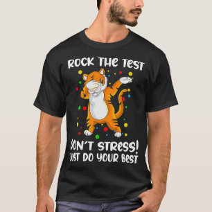 Rock The Test Dabbing Tiger School Professor Teach T-Shirt