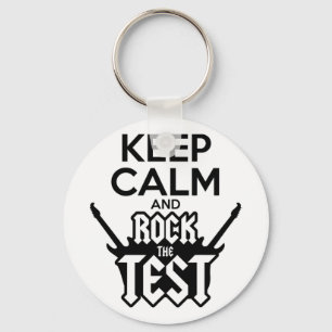 Rock The Test Day Teacher Testing Idea School Keychain